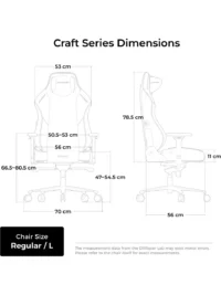 DXRacer CRAFT Gaming Chair Grey Fabric L
